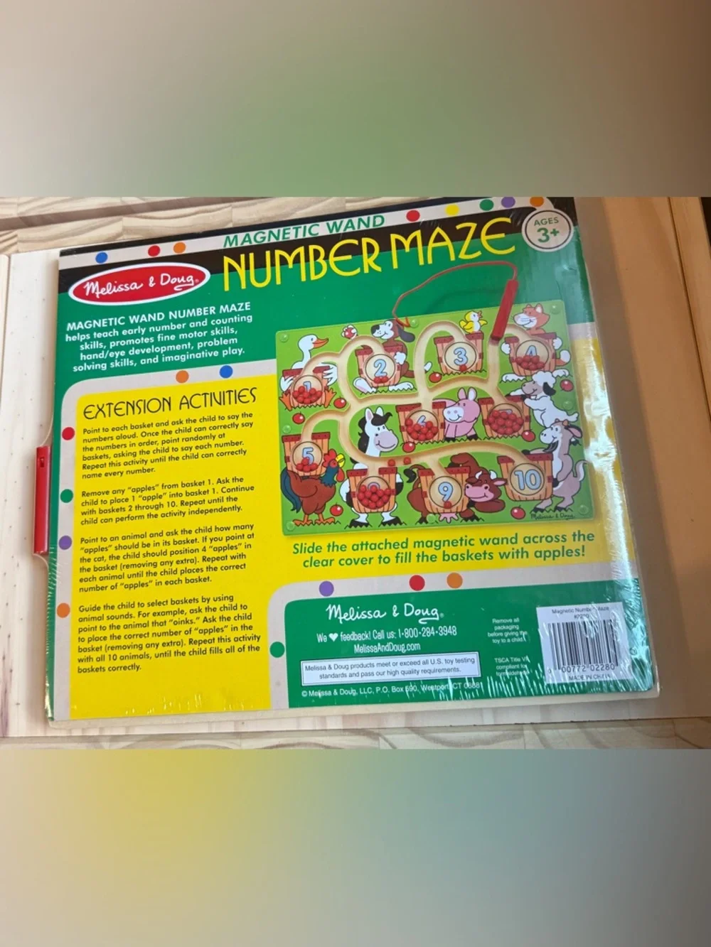 Melissa & Doug Magnetic Wand Number Animal Maze NEW